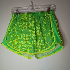 Nike Dri-Fit Women's Athletic Running Shorts Medium Neon Green and Yellow